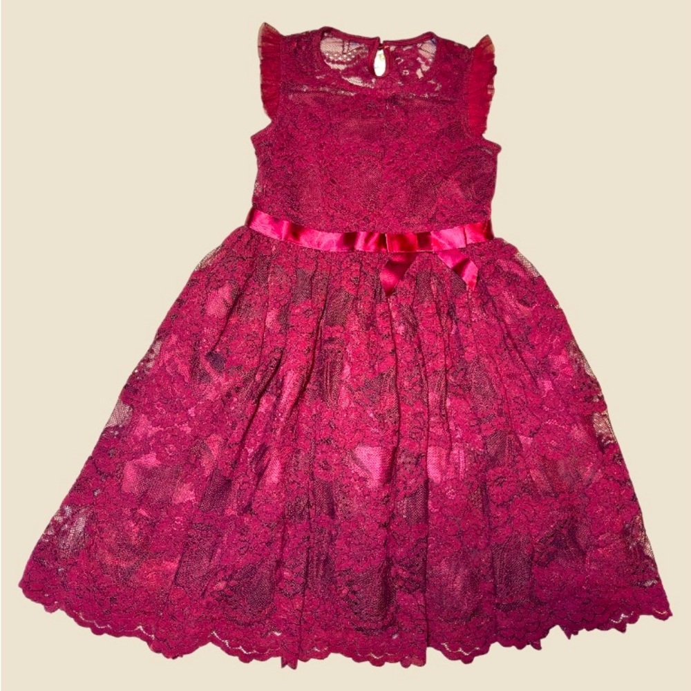 Bergundy lace dress
